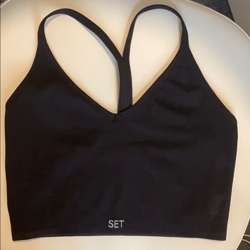 SET ACTIVE ribbed v bra (NWT)